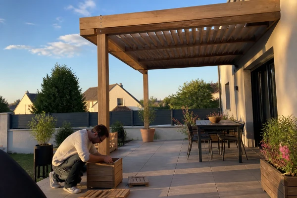 Pergola bois Carquefou