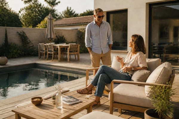 Terrasse autour piscine Saint-Étienne-de-Montluc